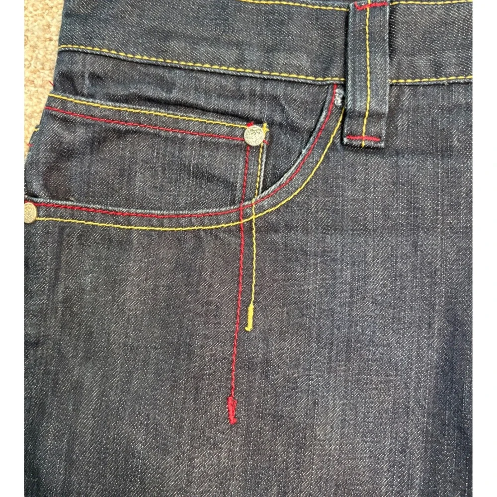 Coogi Jeans Mens Size 40 Embroidered Multi Color Pockets Denim Streetwear Pants
